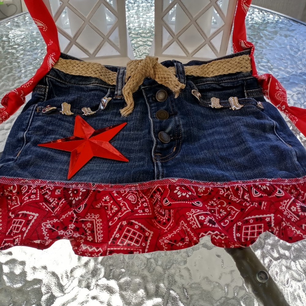 Handmade Cowgirl Recycled Jeans Handbag